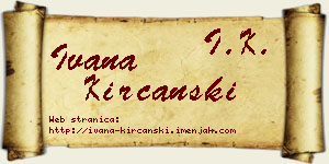 Ivana Kirćanski vizit kartica